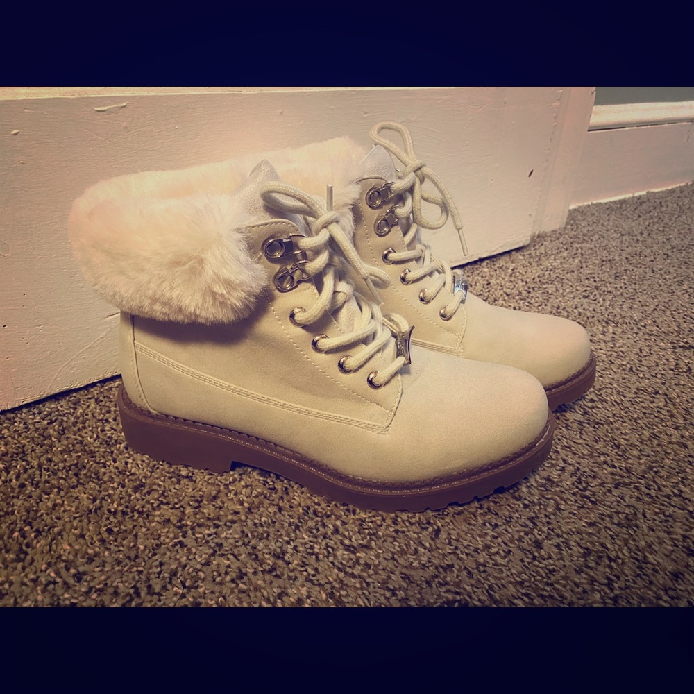 Suede Combat Boots
